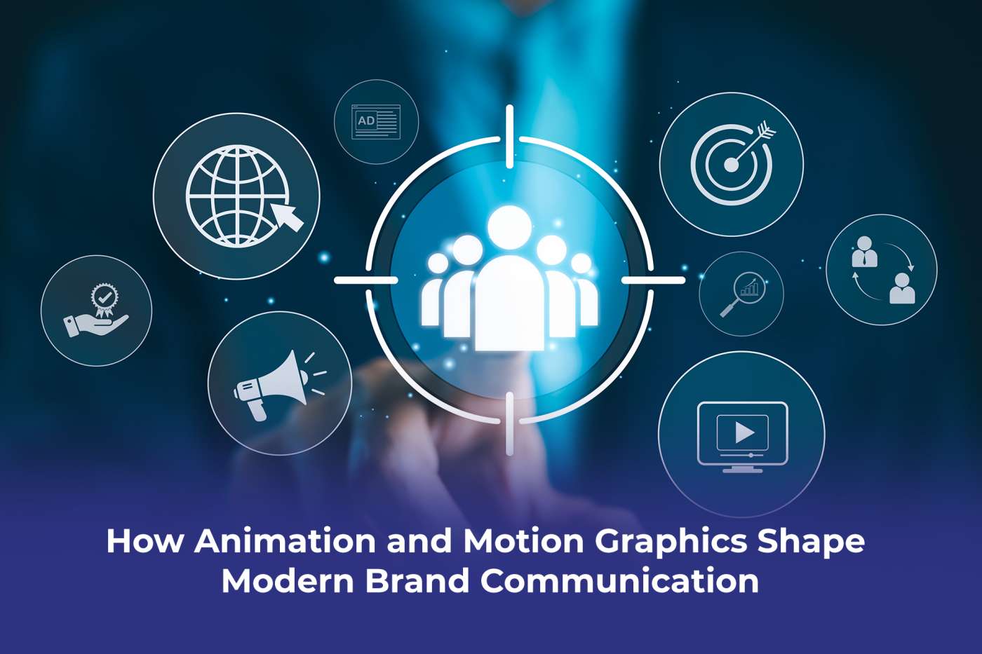 Modern B2B animation and motion graphics example in a digital campaign