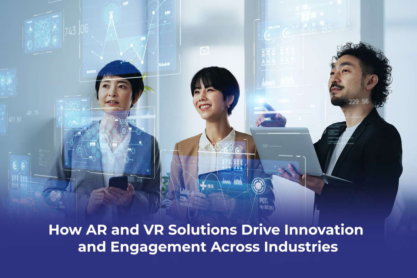 team exploring ar and vr solutions for immersive brand engagement and innovation