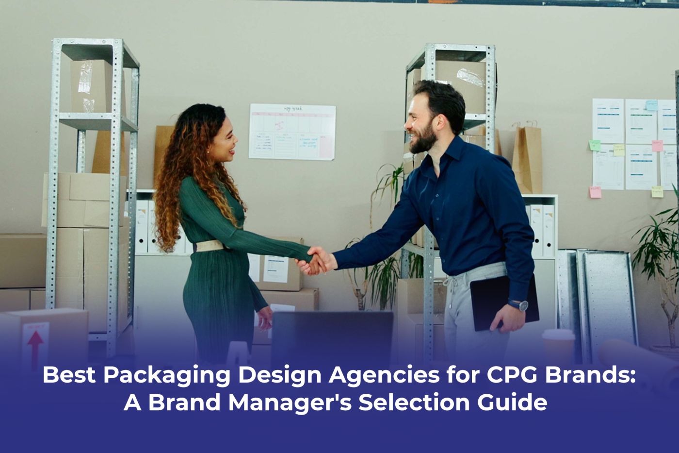 A brand manager reviewing CPG packaging design options across retail shelf and Amazon listing formats with examples of best packaging design agencies for CPG brands